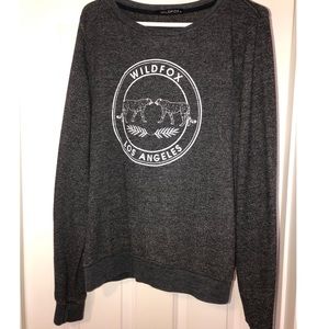 Wildfox Grey Baggy Beach Jumper